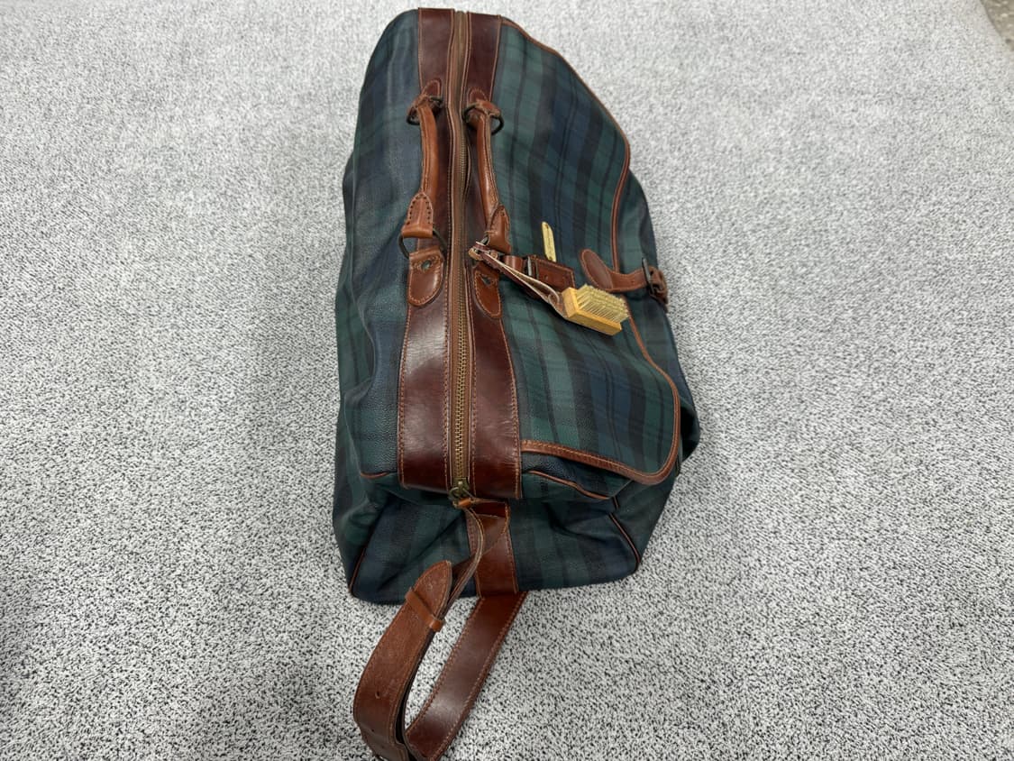 폴로 랄프로렌 90s PVC 타탄 대형 백 상품이미지4