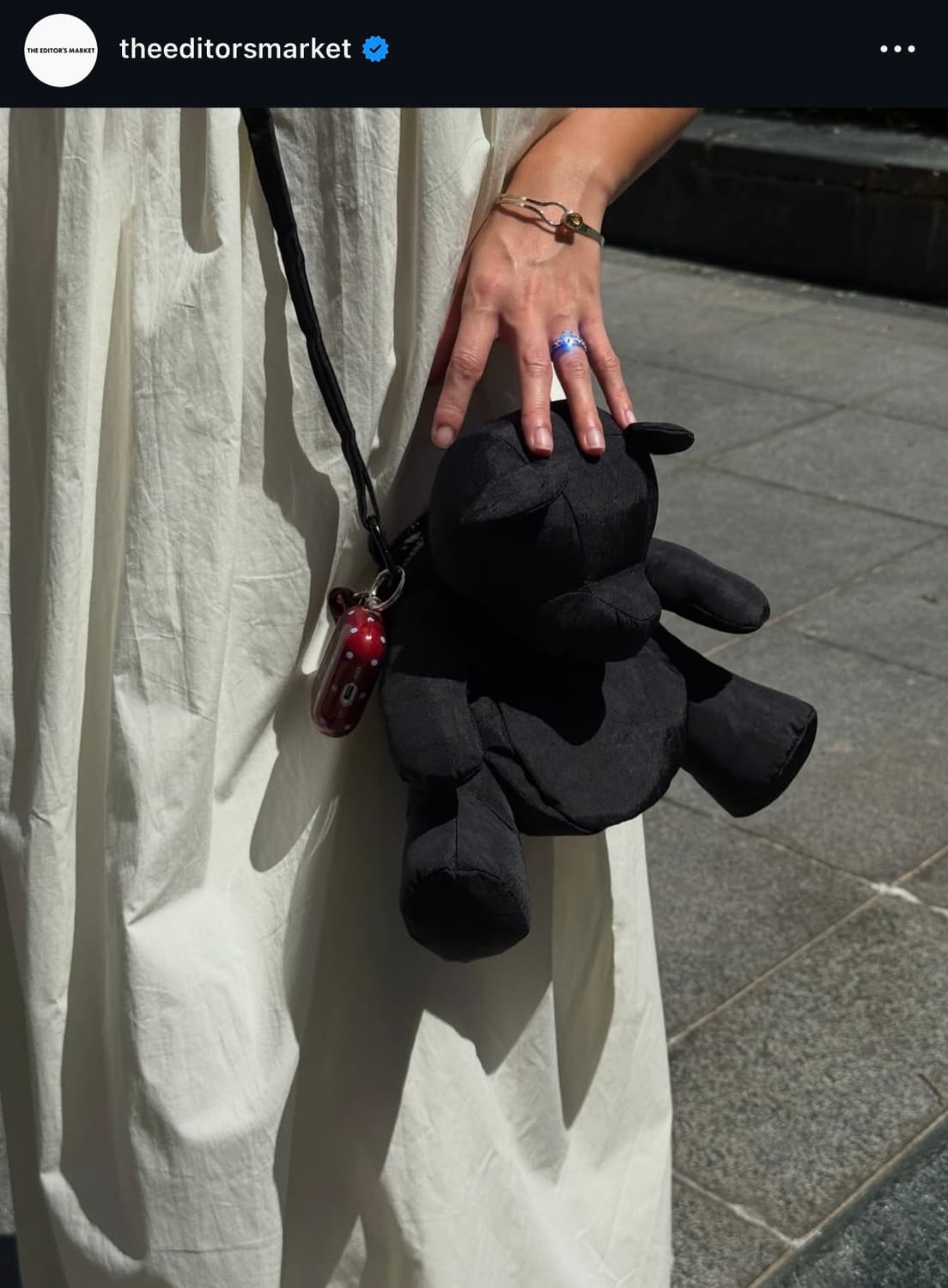 BAGGU BEAR BAG 바쿠 베어 백 블랙 상품이미지5