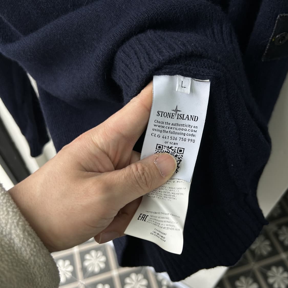 15967 - 스톤아일랜드 와펜 하프 니트 상품이미지3