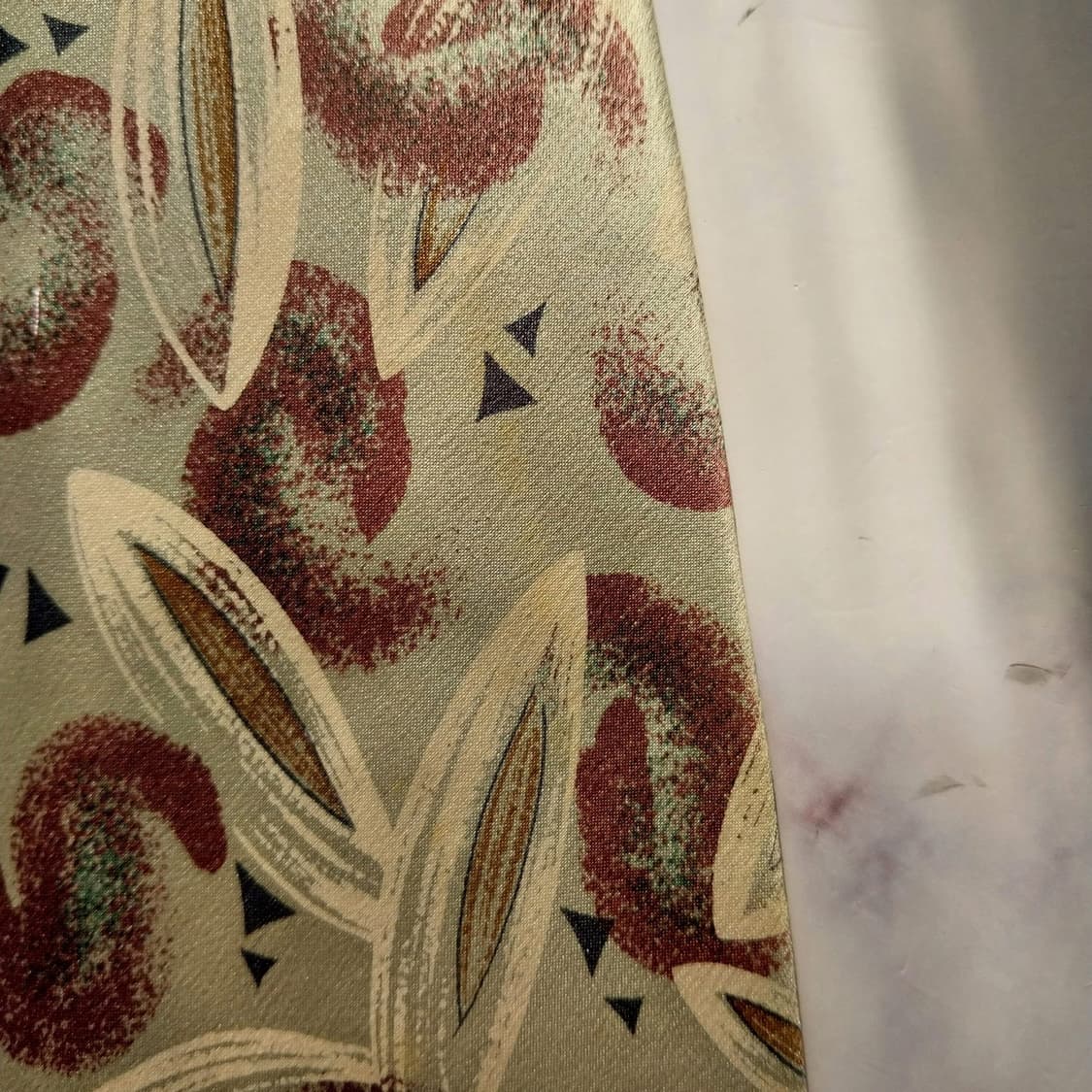 입생로랑 실크 라이트민트 아트 패턴 넥타이 8.8cm A등급 K1897
 상품이미지9