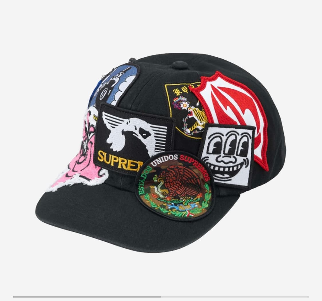 Supreme Patches 6-Panel Black - 25SS 상품이미지1