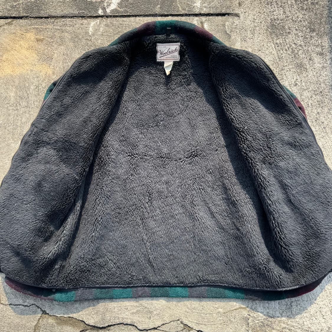 [L] Woolrich 울리치 체크 울 쉐르파 자켓 상품이미지2