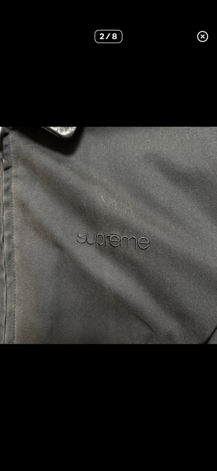 슈프림 레더 칼라 유틸리티 자켓 블랙 L사이즈 상품이미지2