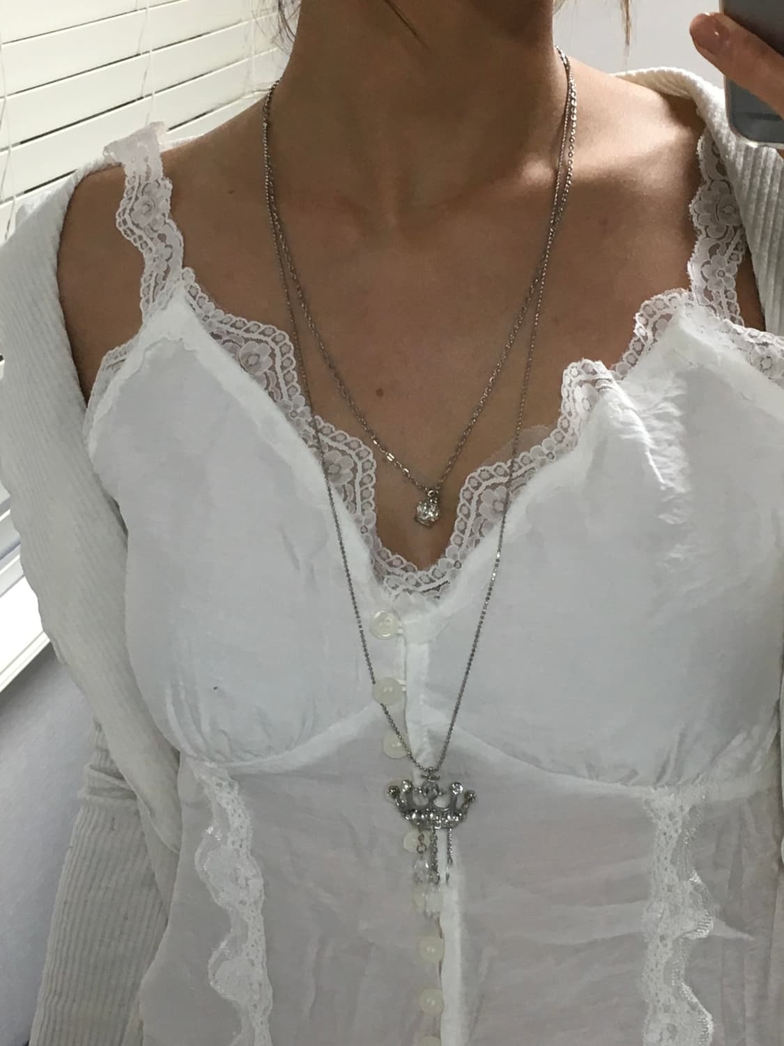 crown layered necklace  상품이미지2