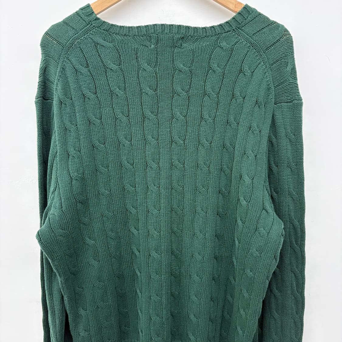 폴로 랄프로렌 케이블 니트 그린 여/L 상품이미지5