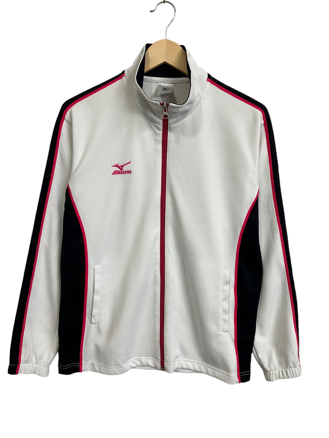 미즈노 흰색 검은색 스포티 바람막이 M  상품이미지4