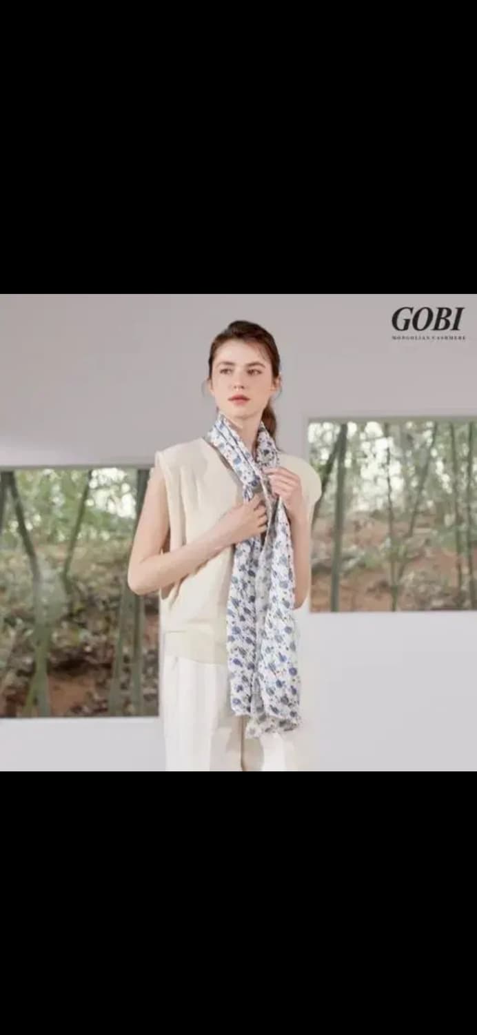 GOBI 고비 실크 캐시미어 머플러 스카프 상품이미지2