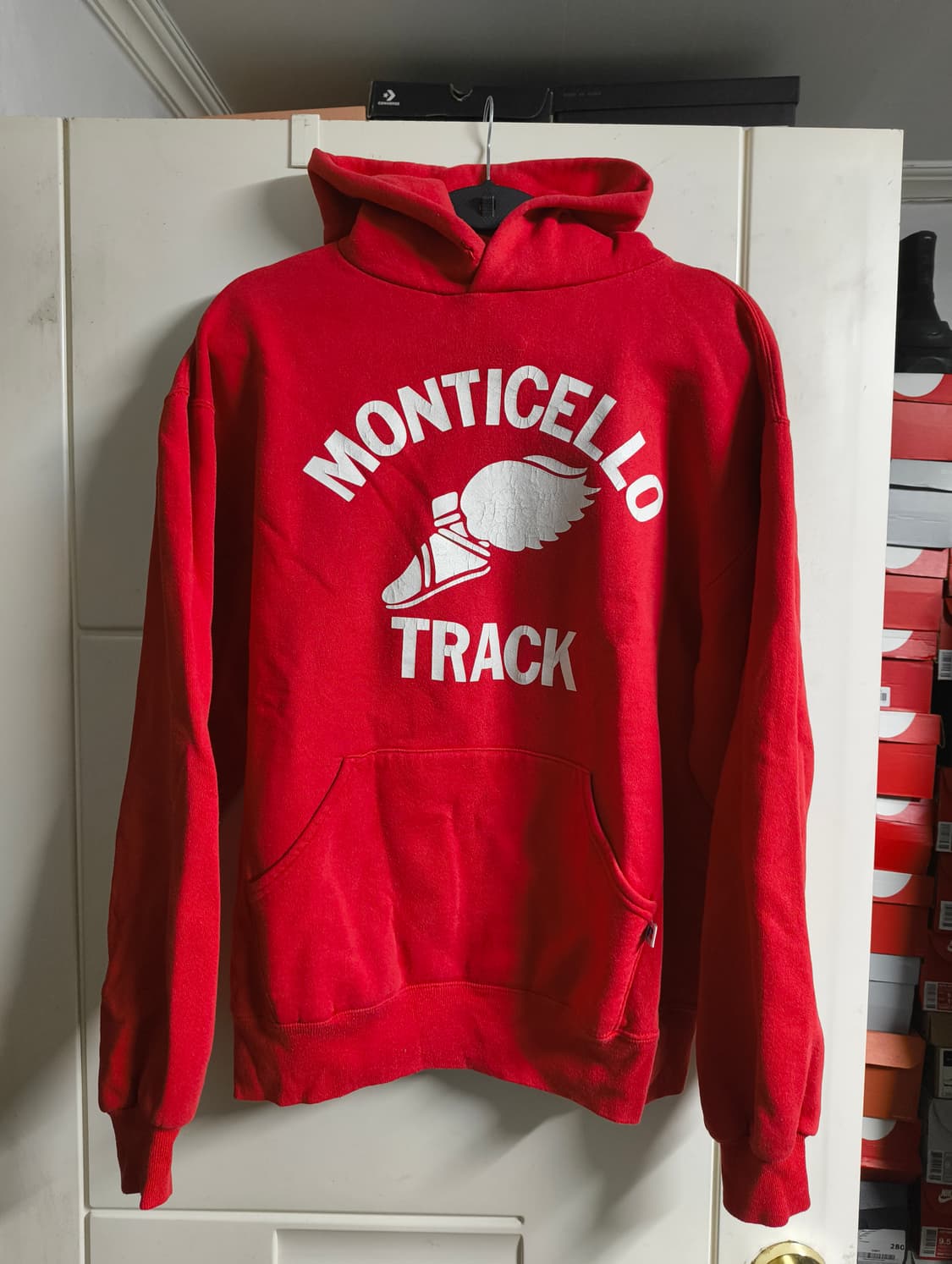 러셀 90s 레드 후드티 usa L 상품이미지1