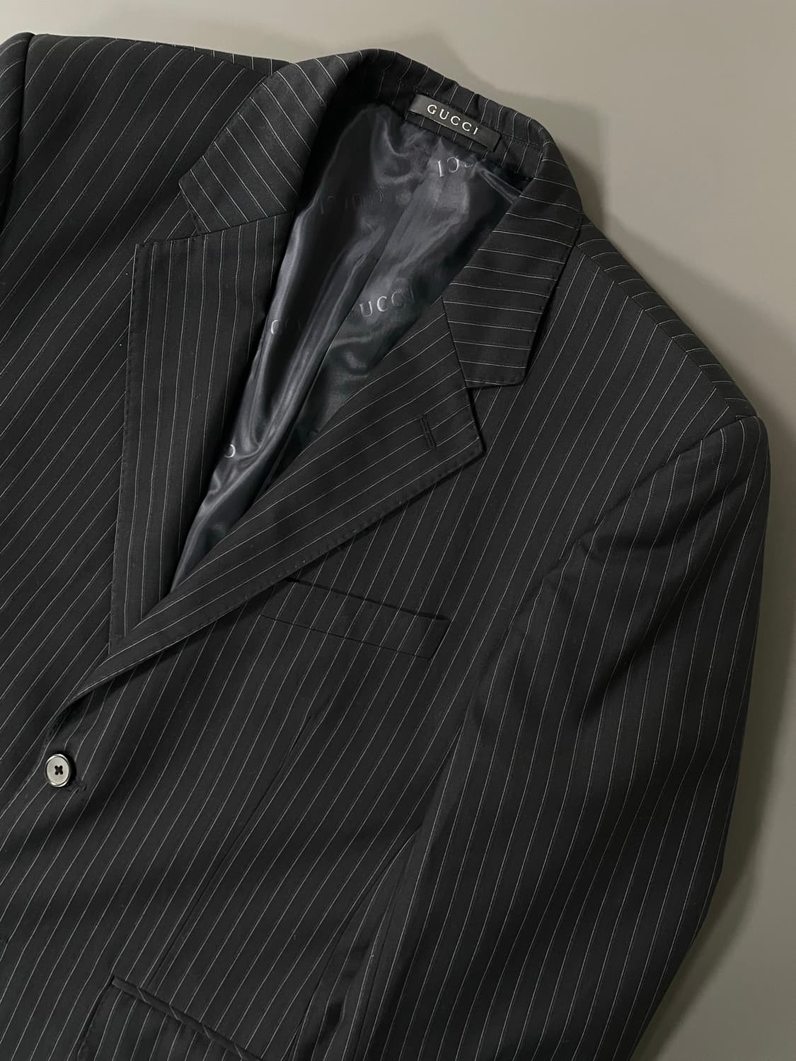 [48] GUCCI 구찌 스트라이프 투버튼 수트 정장 셋업 상품이미지4