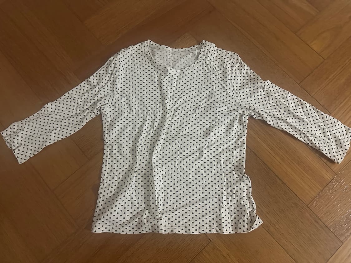 아이보리 땡땡이 7부티 상품이미지1