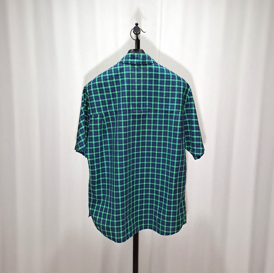 (택포) 타임옴므 21ss 루즈핏 시어서커 체크 셔츠 100 B764 상품이미지4