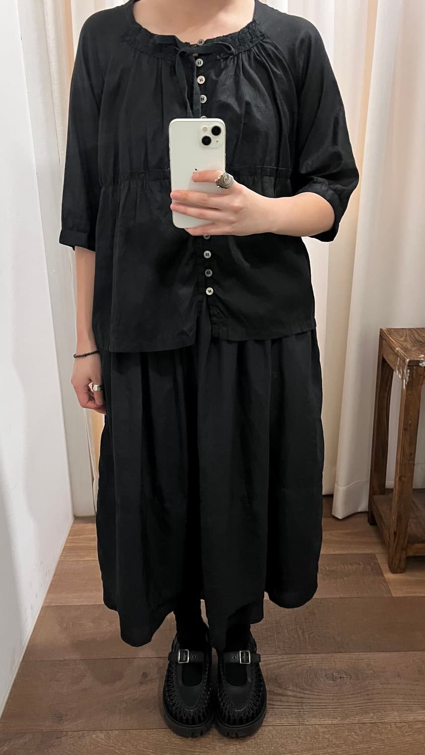 Layer Ruffle Shirring Skirt 상품이미지3