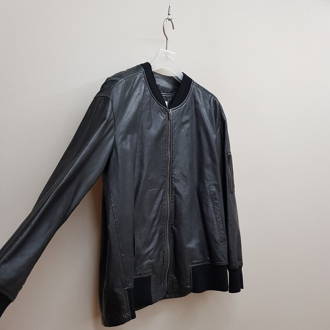 구호 KUHO 가죽 레더 블루종 자켓 85-94-160사이즈 상품이미지3