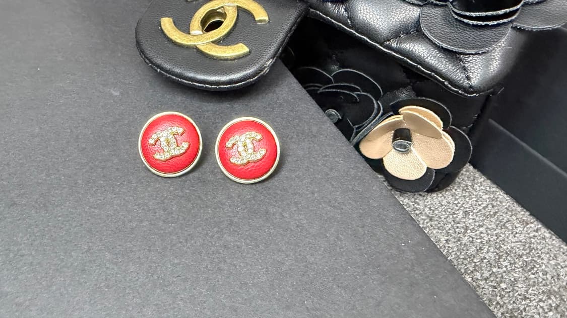 샤넬 레드 CC 포인트 이어링 상품이미지6