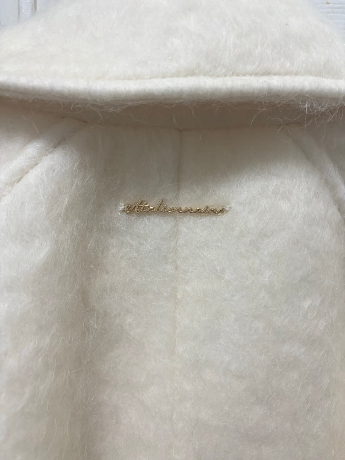 [아틀리에 나인] 헤어리 울 하프 코트 상품이미지5