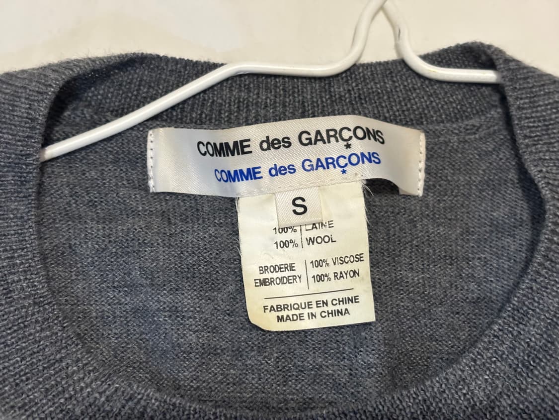 꼼데가르송 플로럴 그레이 니트  상품이미지3