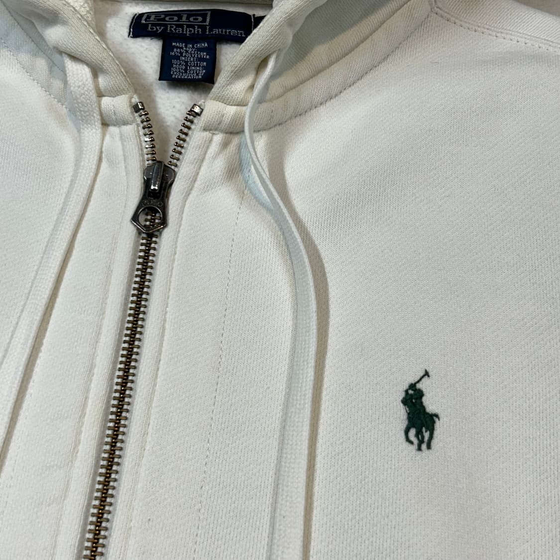 M) 폴로 랄프로렌 두산 써멀 후드집업 화이트 상품이미지4