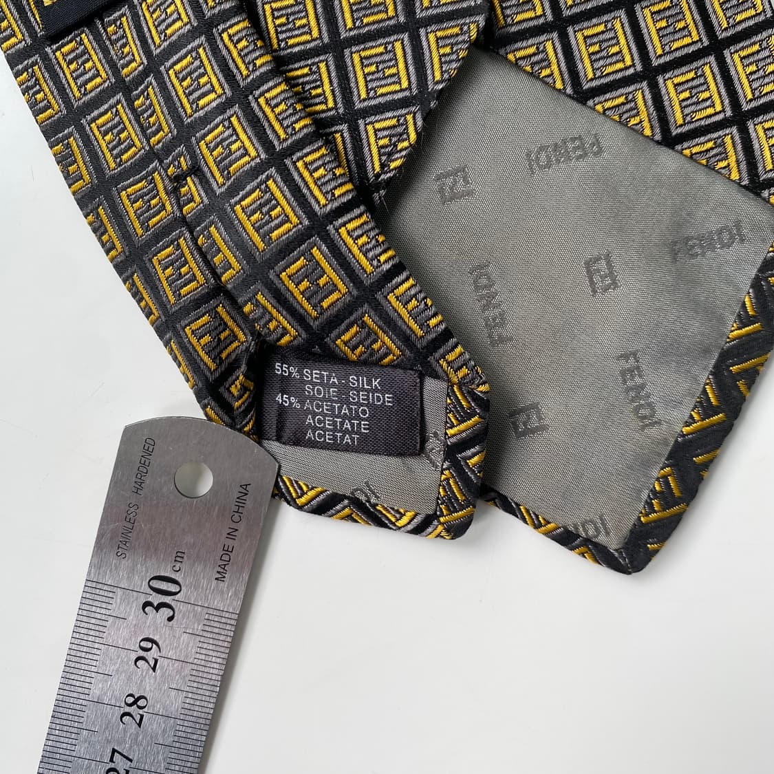 펜디 (FENDI) 모노그램 정품 명품 넥타이 상품이미지5