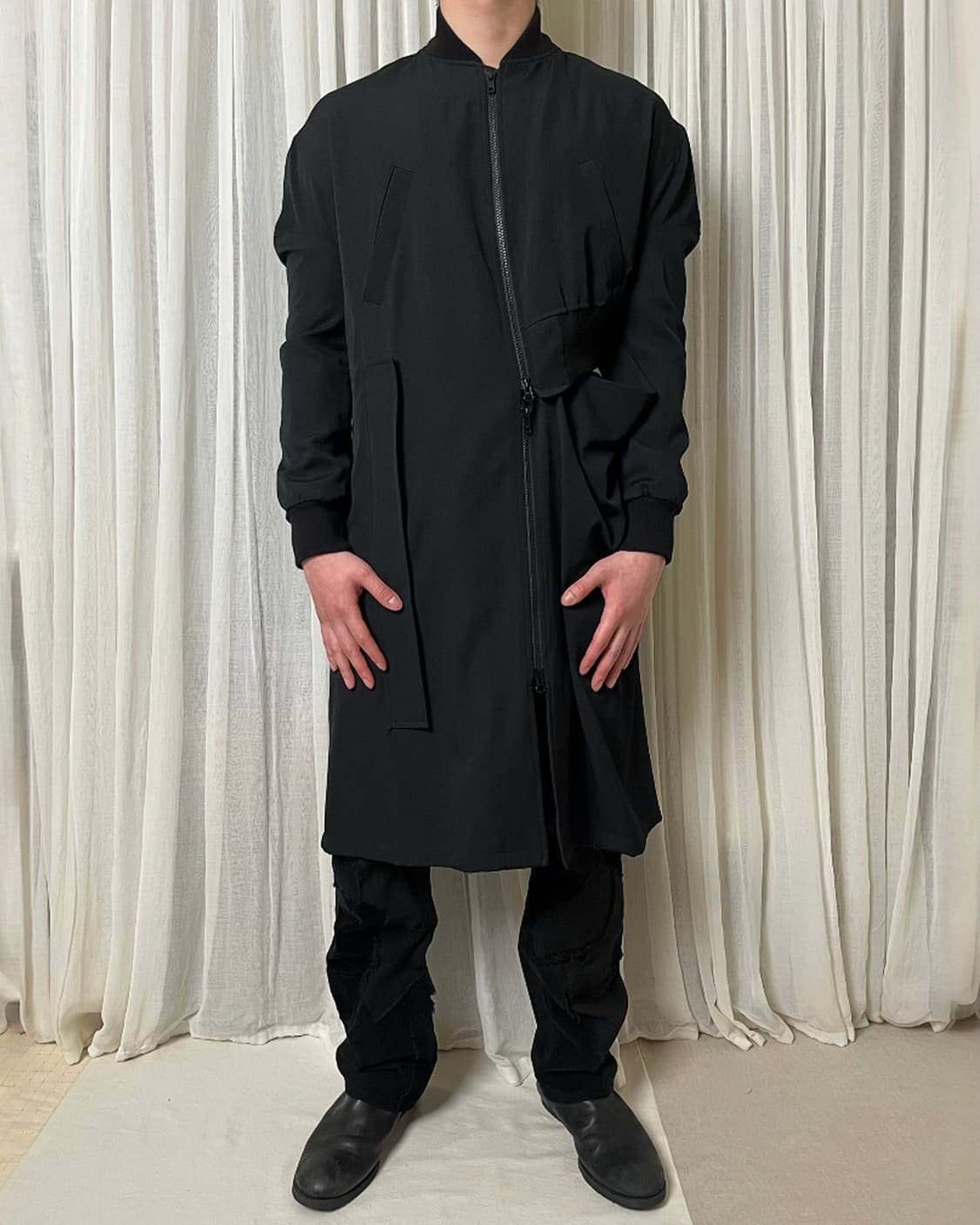 요지야마모토 롱 봄버 코트 yohji yamamoto long ma-1 상품이미지8