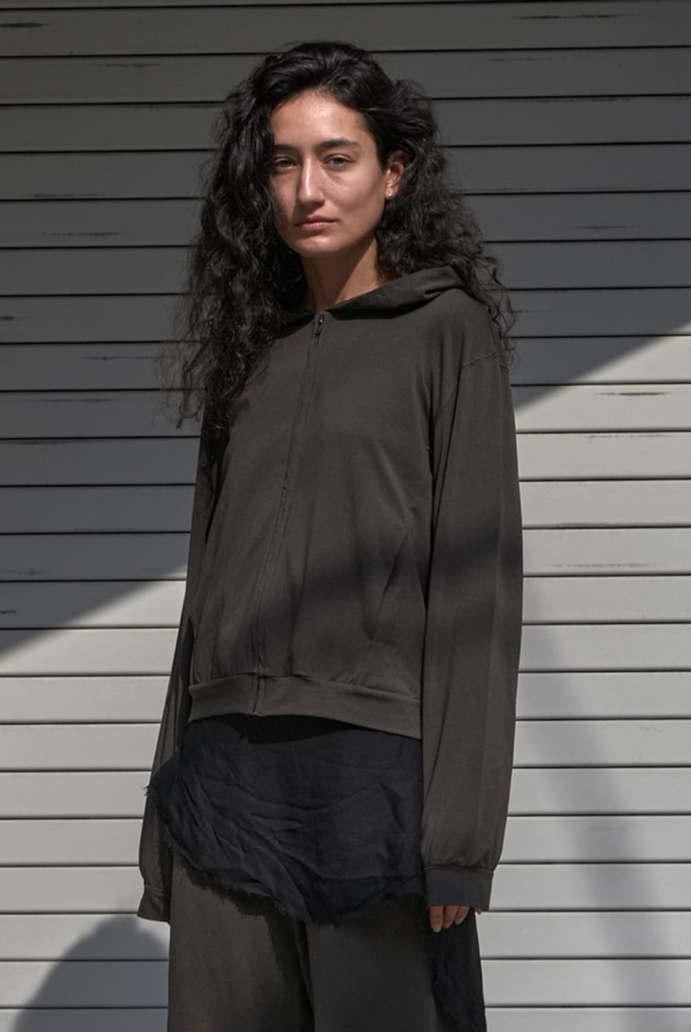 머듈 라운지 후드 집업 올리브 3 사이즈 상품이미지1