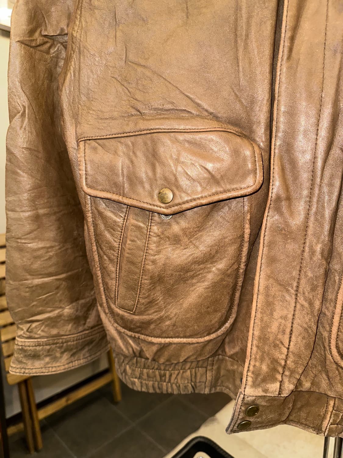 90’s Japanese shell-leather lining fur  상품이미지6