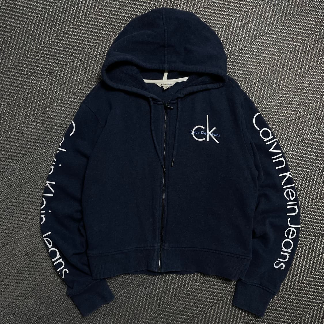 캘빈클라인 우먼스 스펠아웃 빅로고 후드집업y 5350 상품이미지2
