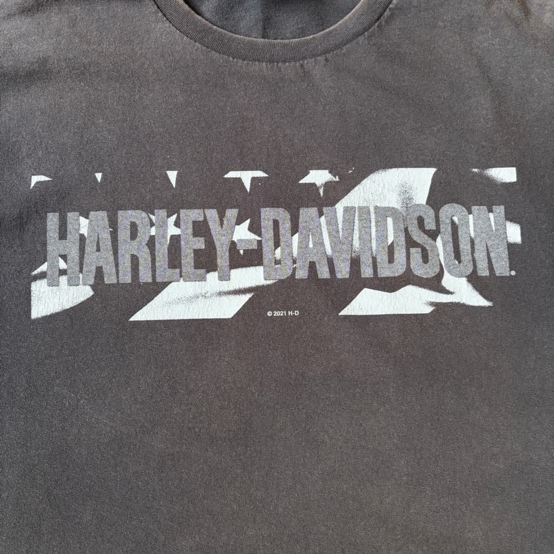 할리데이비슨 정품 페이딩 블랙 반팔 티셔츠 반팔티 상품이미지4