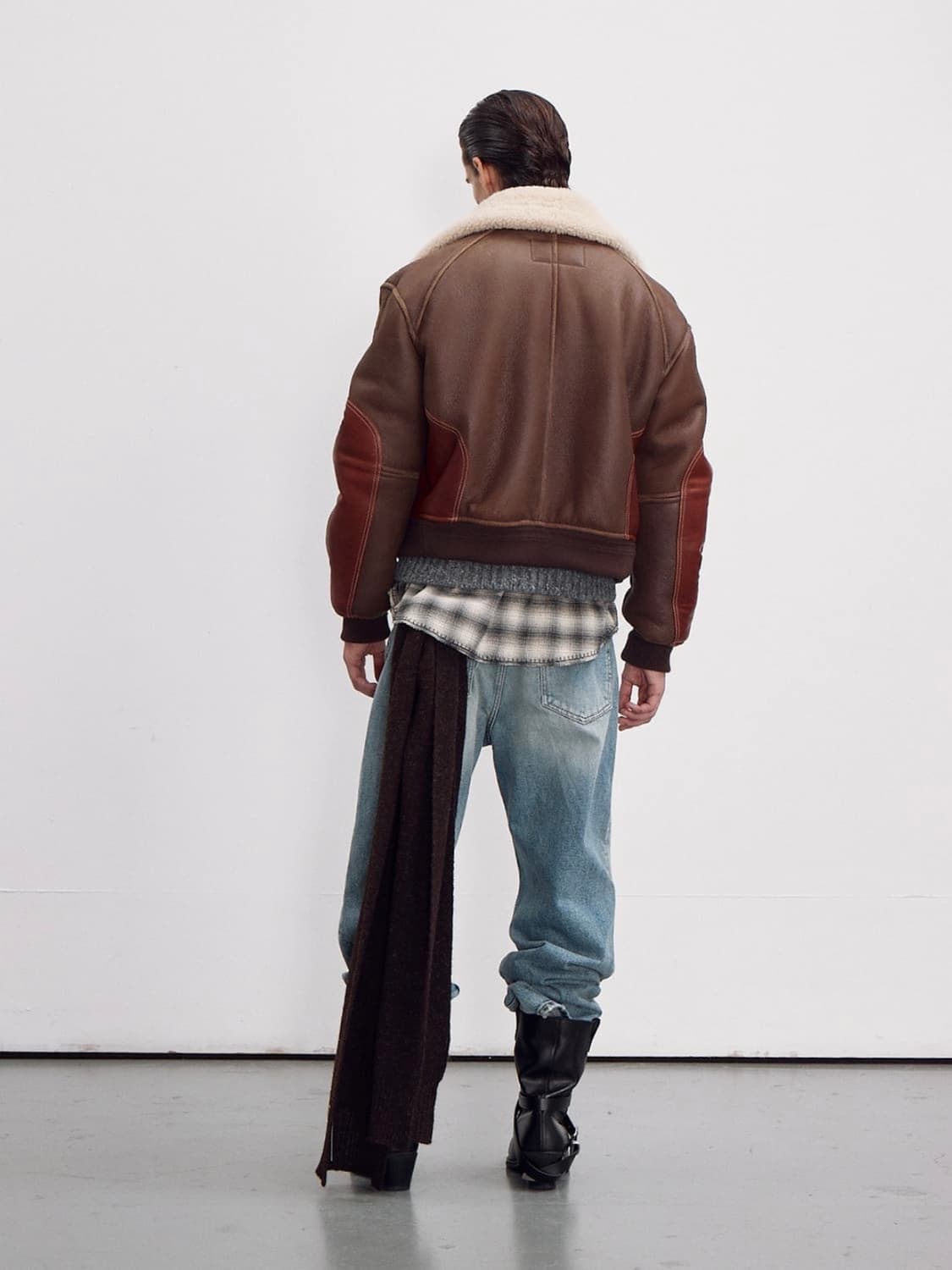 [M] 렉토 클래식 시어링 라이닝 레더 가죽 무스탕 점퍼 자켓 상품이미지6
