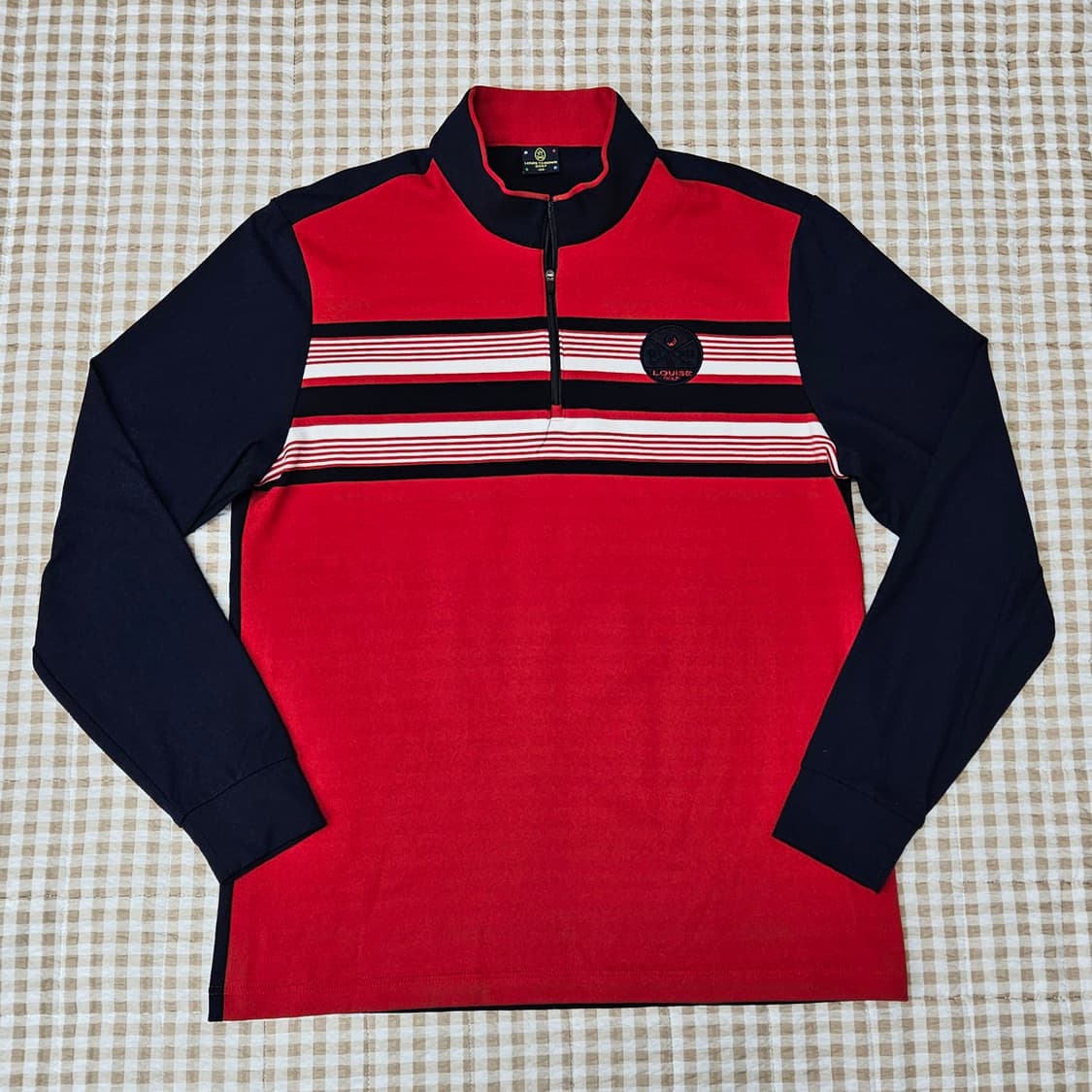 루이티크라운 반집업 긴팔 골프티 남자100 상품이미지1