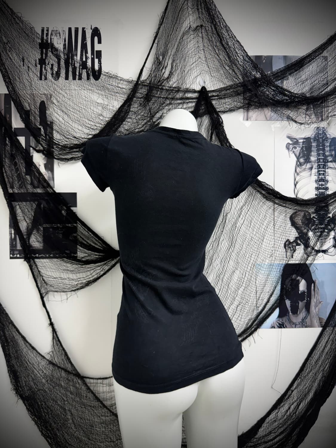 00s skull beads printing halfsleeve 상품이미지2