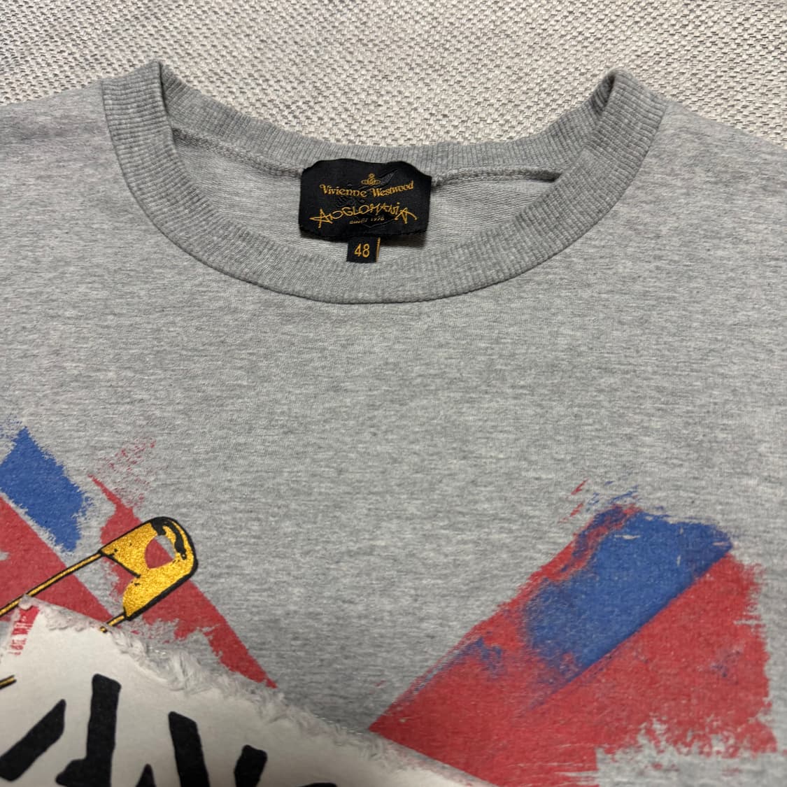 비비안웨스트우드 앵글로매니아 패치 그레이 스웻셔츠 상품이미지2
