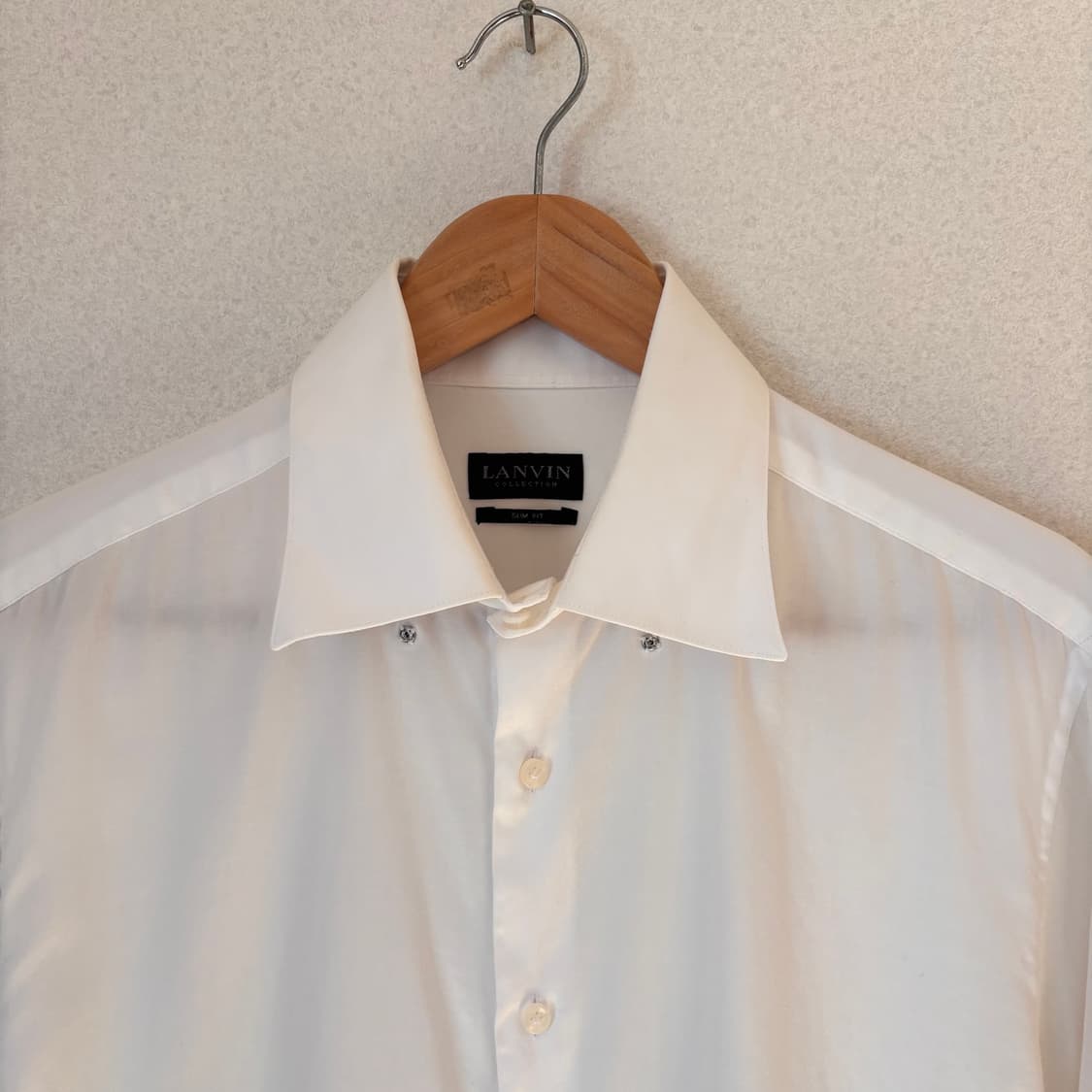 랑방 컬렉션 105 화이트 셔츠 수트 정장 카라 스냅 단추 상품이미지2
