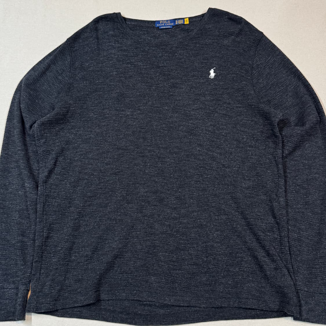 XL) 폴로 랄프로렌 써멀 와플티 롱슬리브 티셔츠 차콜 그레이 상품이미지2