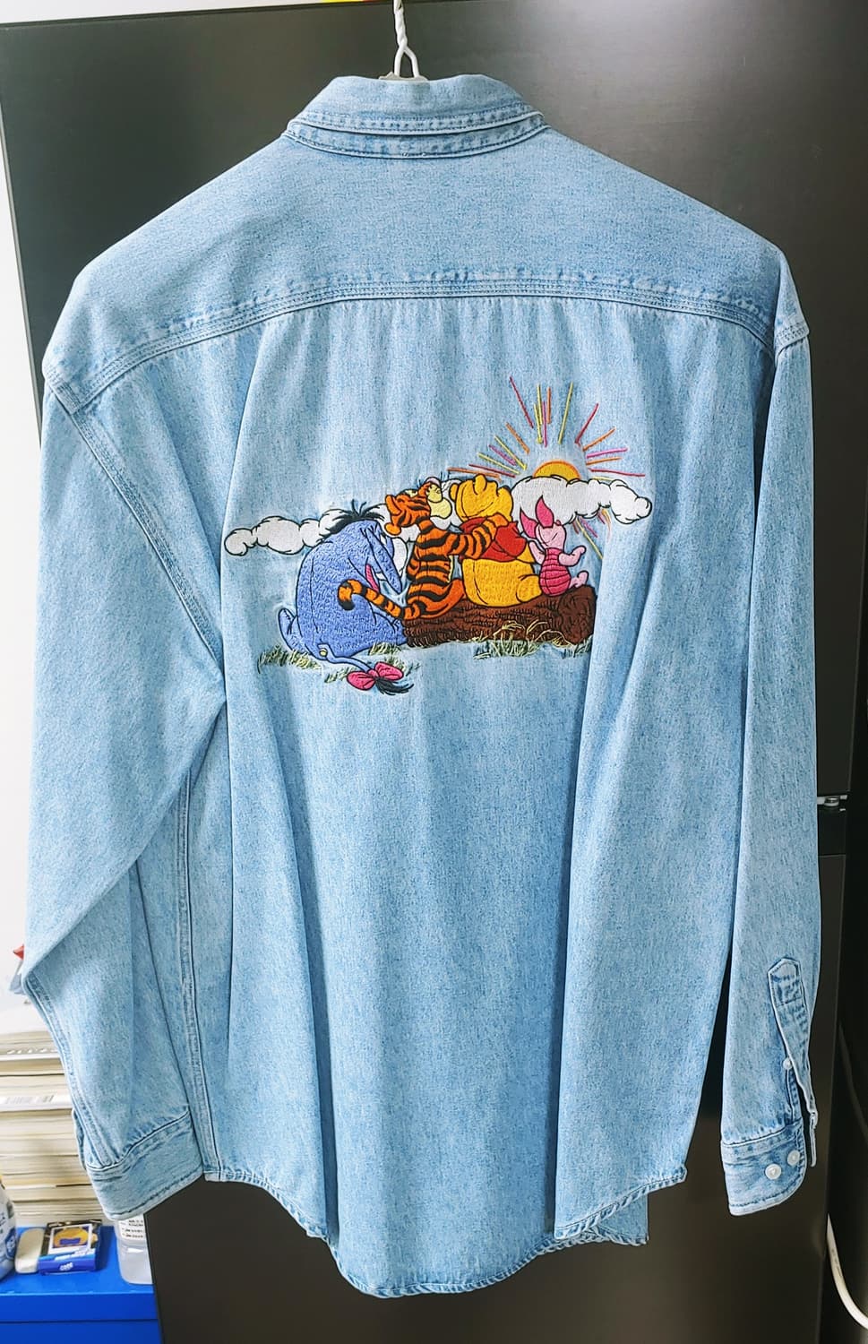 90s 루니툰 디즈니 푸우 데님 셔츠 상품이미지2