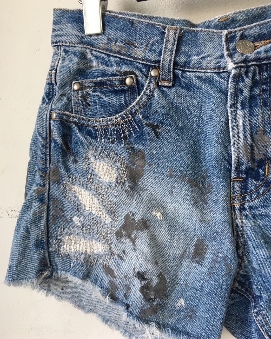 Damage painted point short 상품이미지6