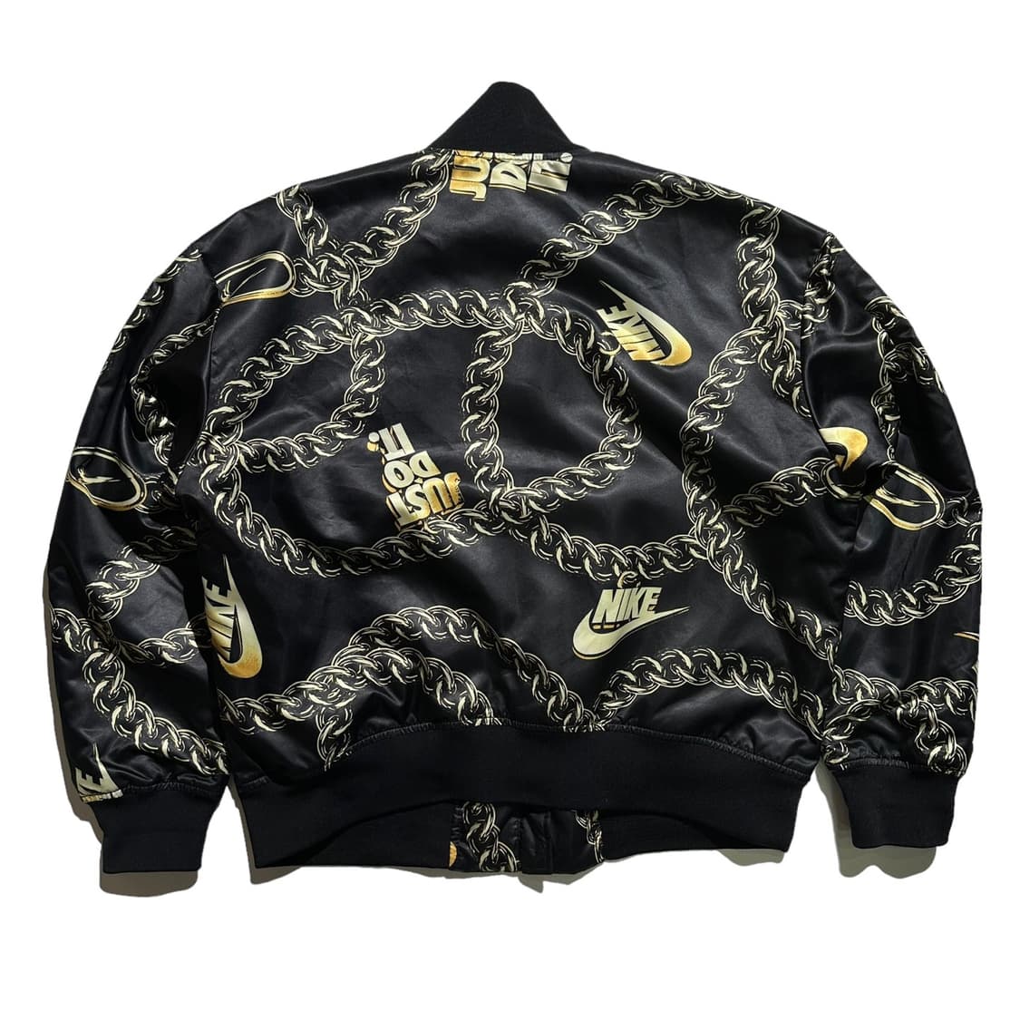 나이키 로고 체인 프린트 블루종 봄버 자켓 상품이미지3