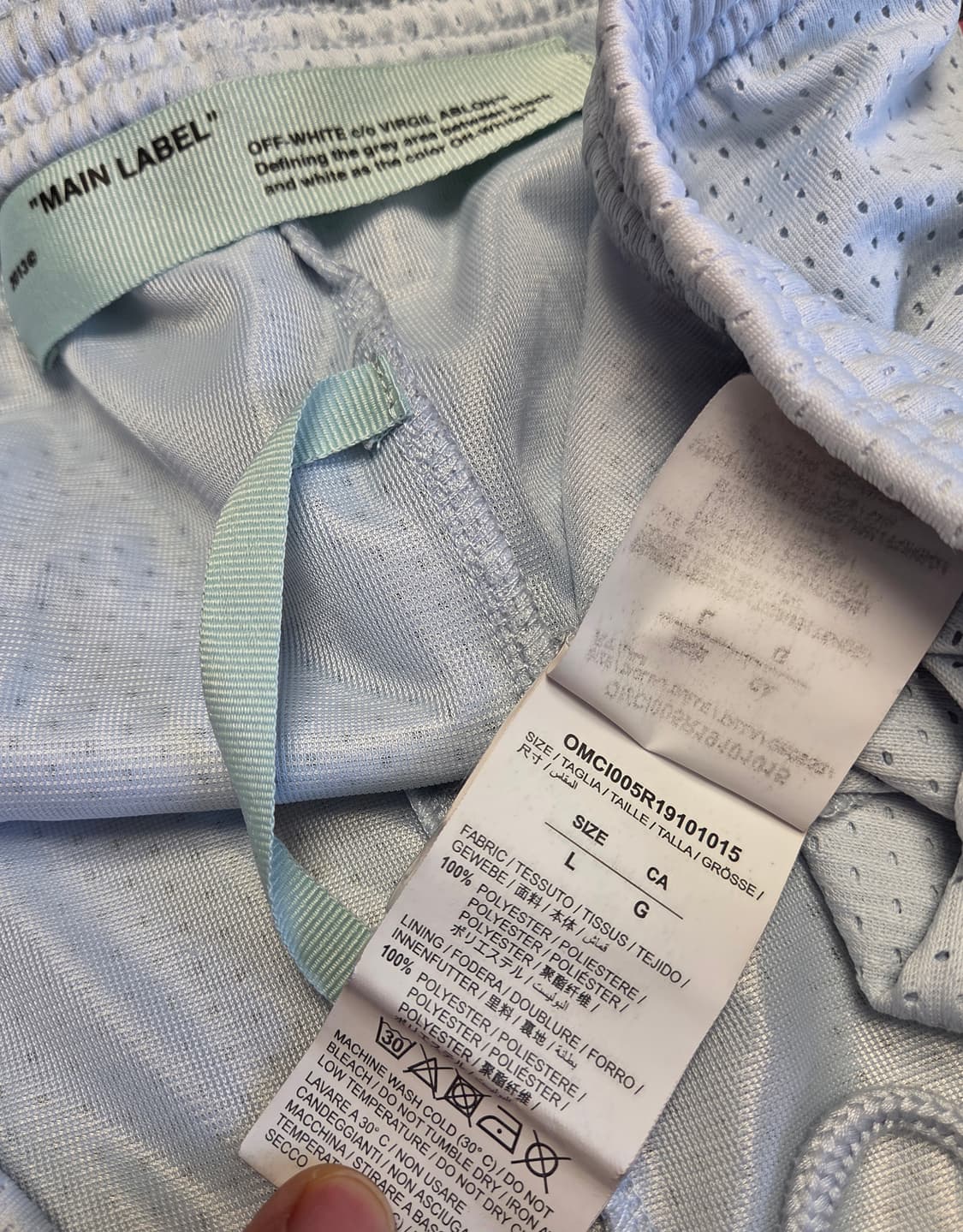 오프화이트 메쉬 쇼츠 상품이미지4