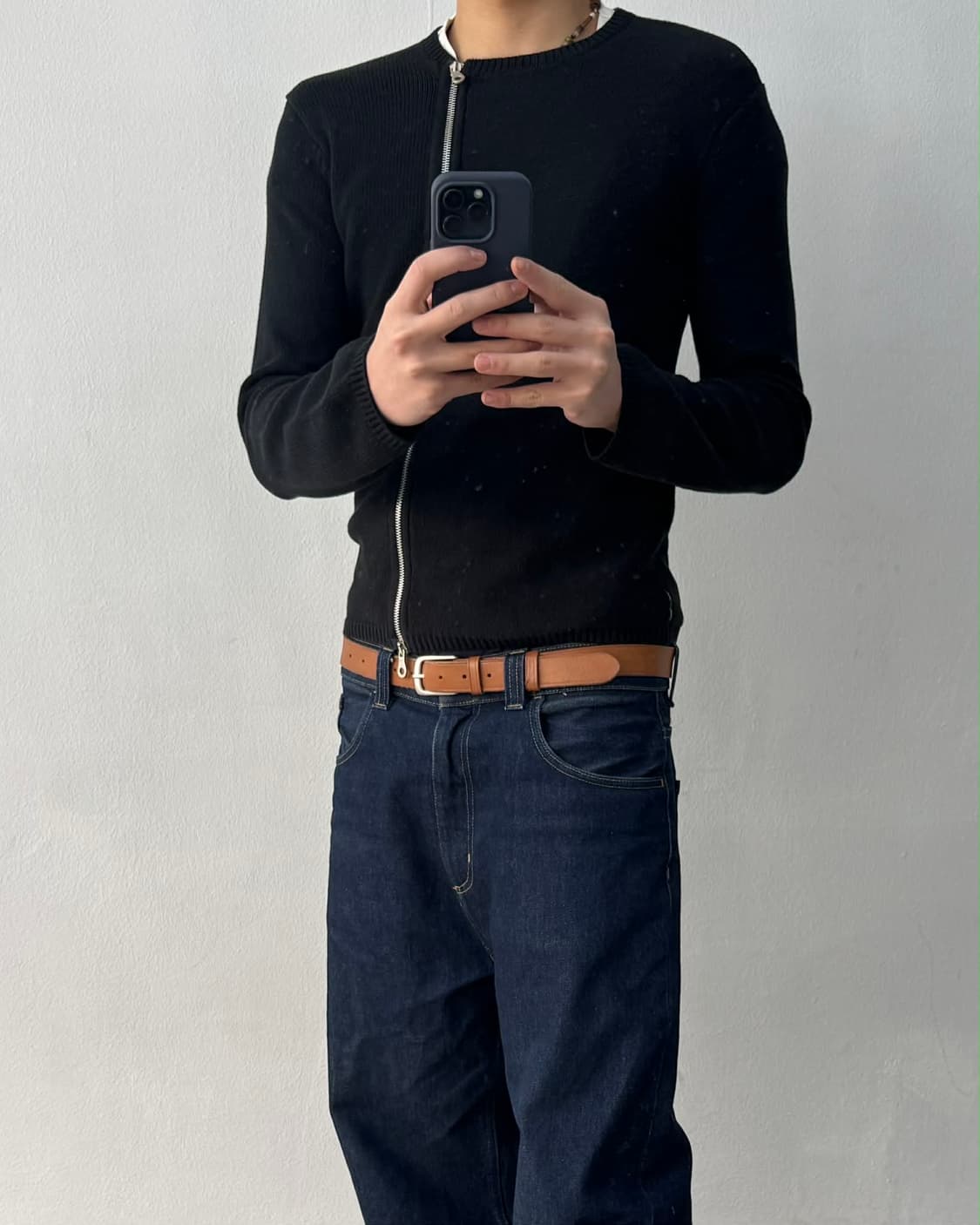 [S] 아르마니 익스체인지 비대칭 투웨이 니트 집업 자켓 상품이미지4