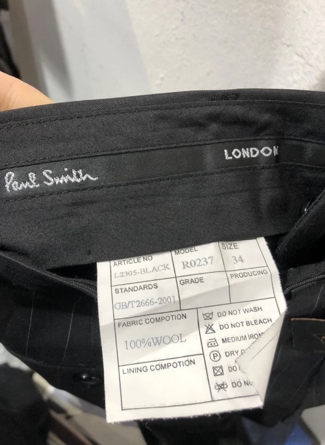 [Z9900]Paul Smith black striped slacks 상품이미지3