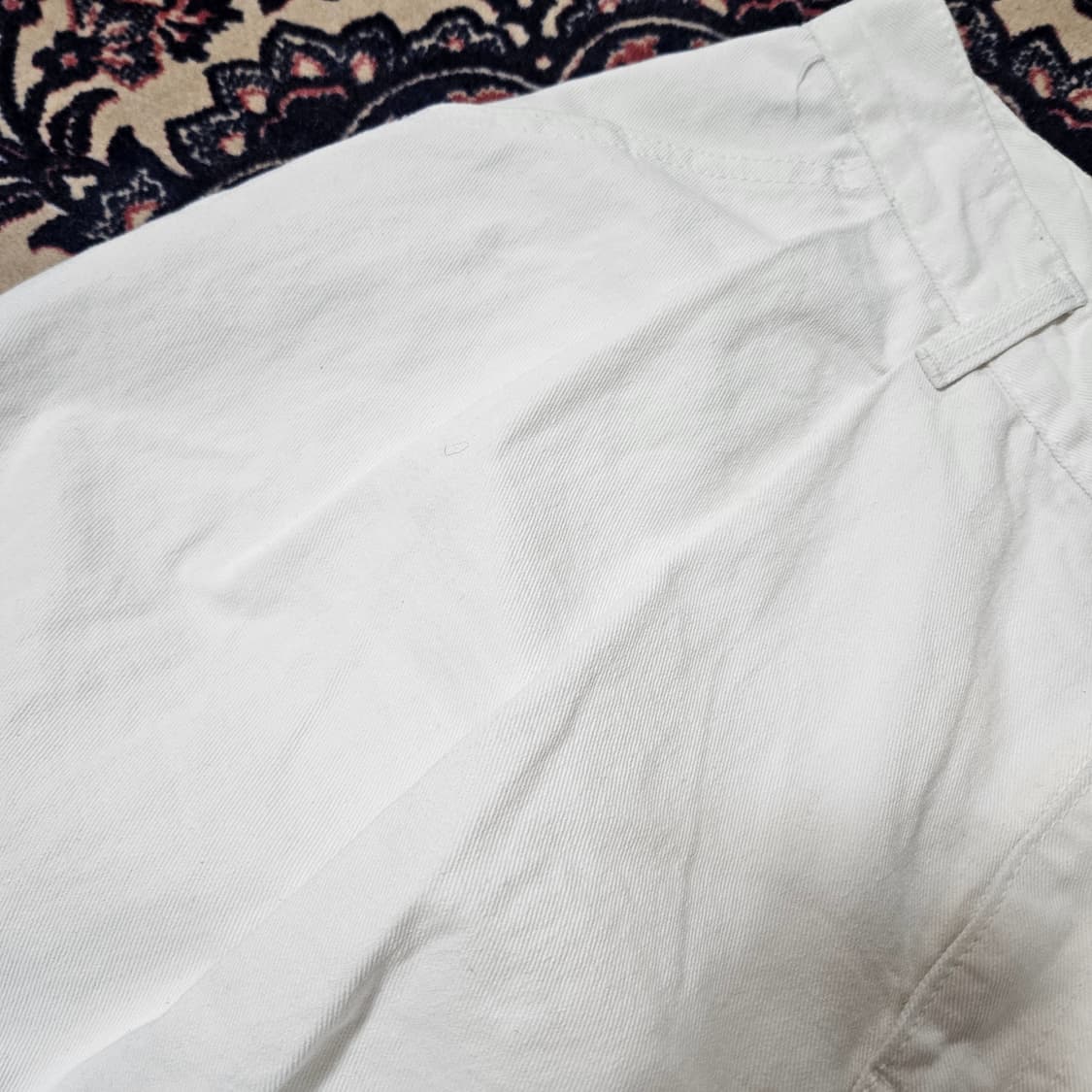 ORDER 투턱 루즈핏 화이트 데님팬츠 32 size 상품이미지3