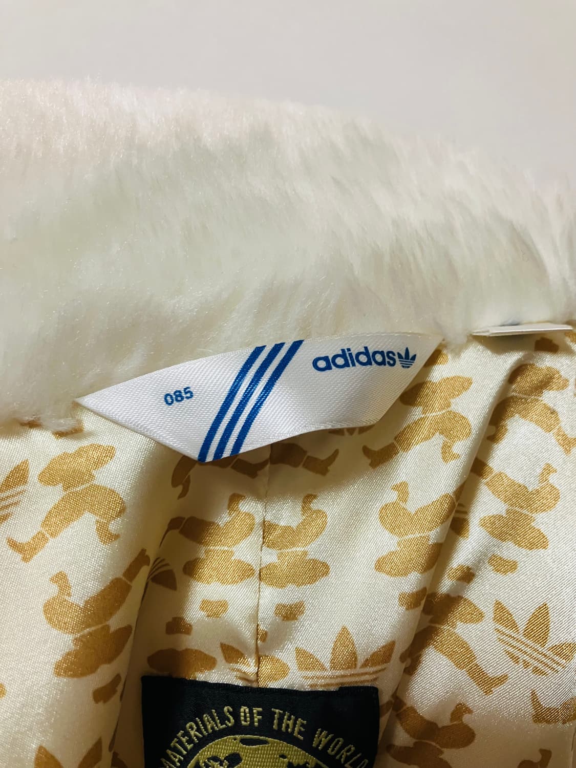 아디다스 오리지널 아이보리 퍼 후드 자켓 오네갸루 y2k 중티다스 상품이미지8