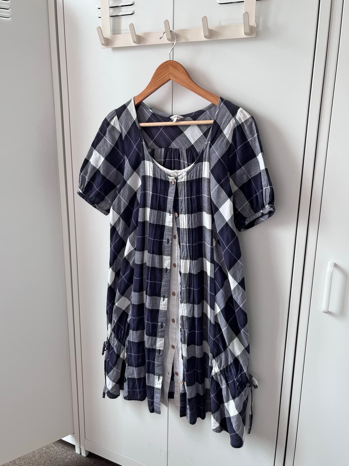 산칸사온 3can4on 체크 바선생 레이어드 원피스 상품이미지8