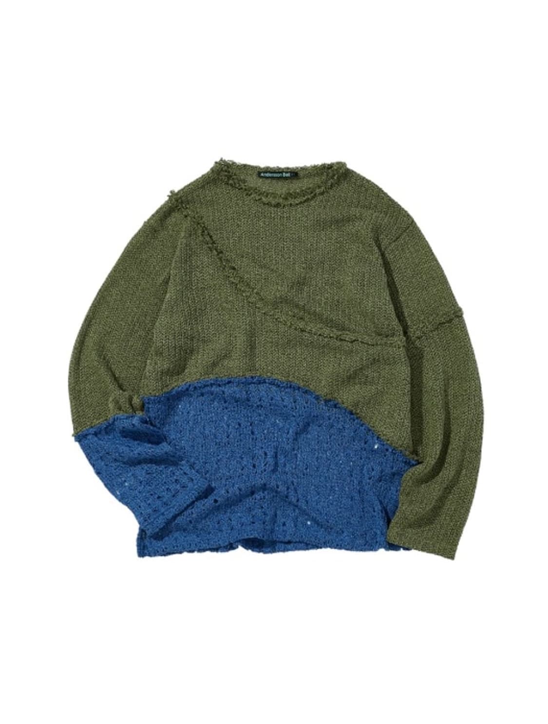 앤더슨벨 콘트라스트 패널 스웨터 상품이미지1