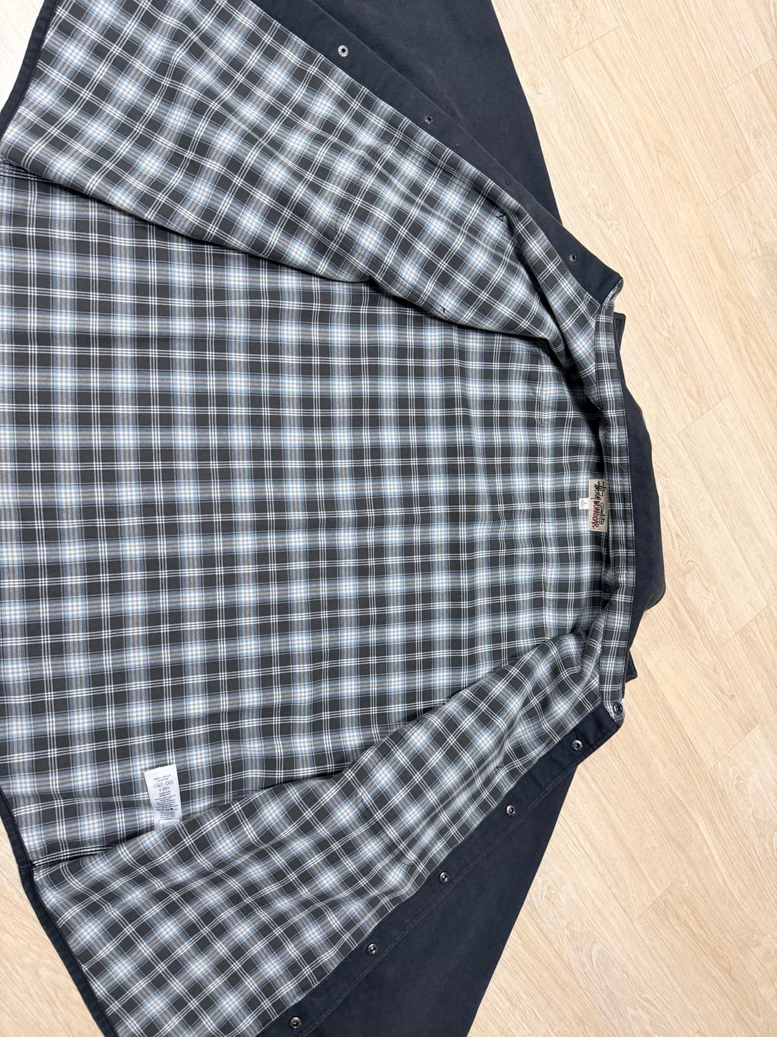 스투시 헤비 워시드 캔버스 셔츠 블랙 상품이미지4