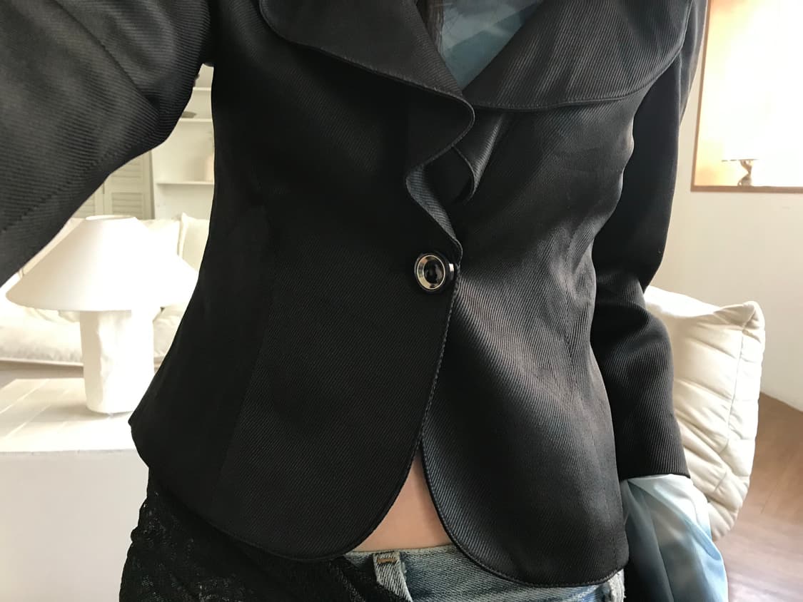 vintage black frill jacket 상품이미지8