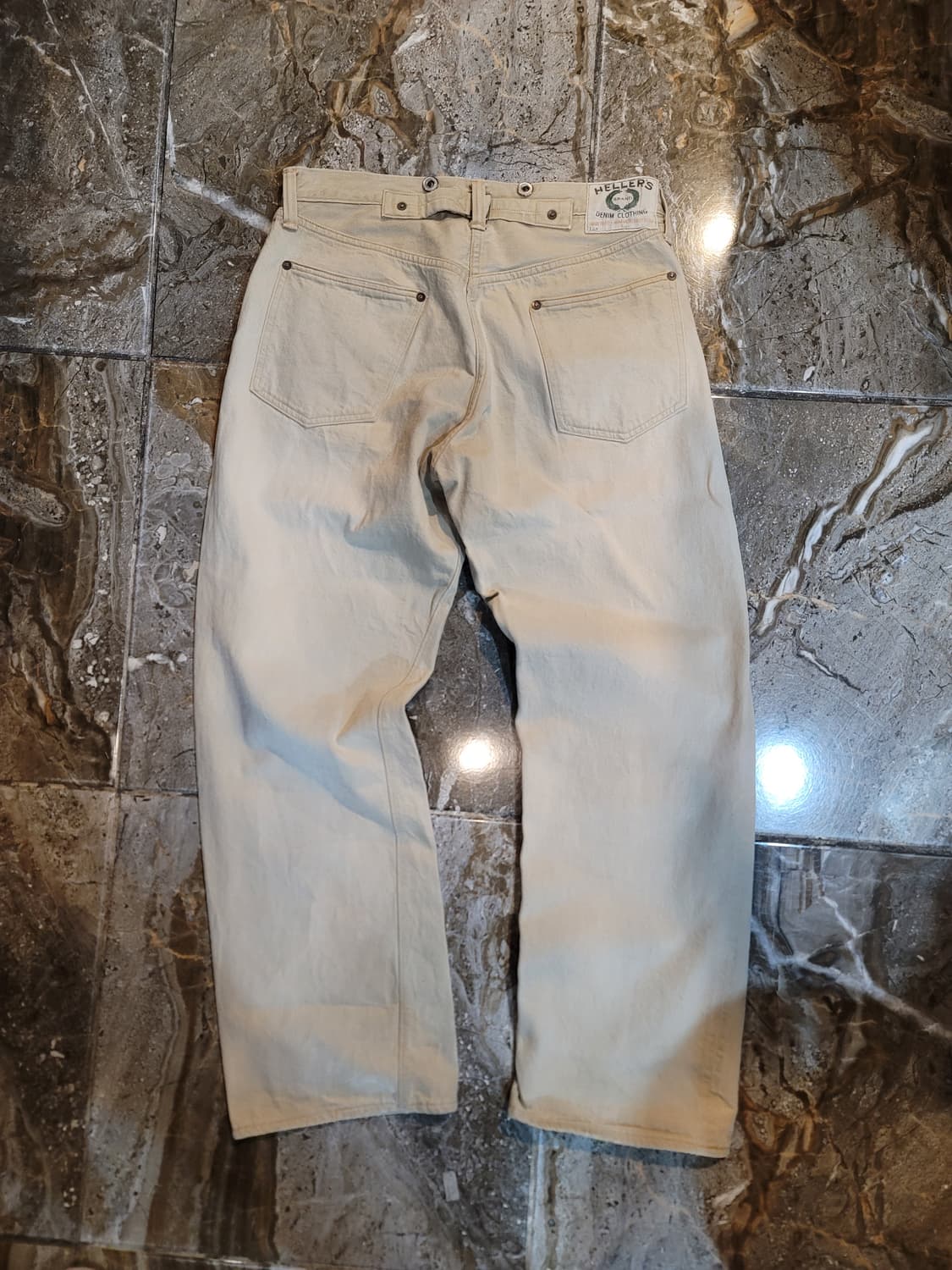 웨어하우스 오트밀 신치백 셀비지 워크팬츠  상품이미지2