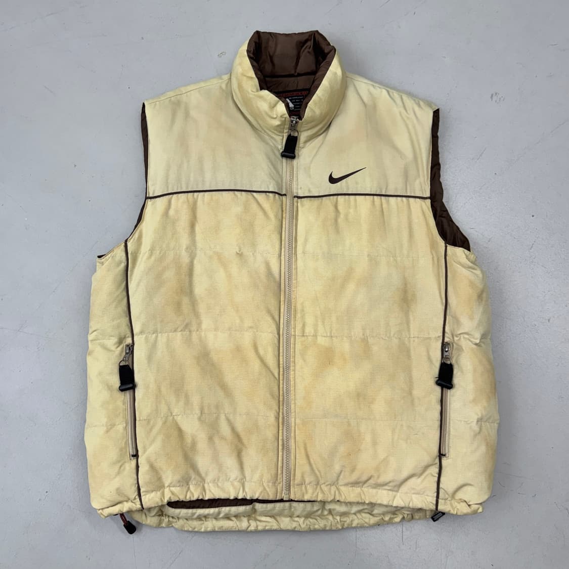나이키 ACG 00s 아이보리 베이지 배색 덕다운 조끼패딩 상품이미지2