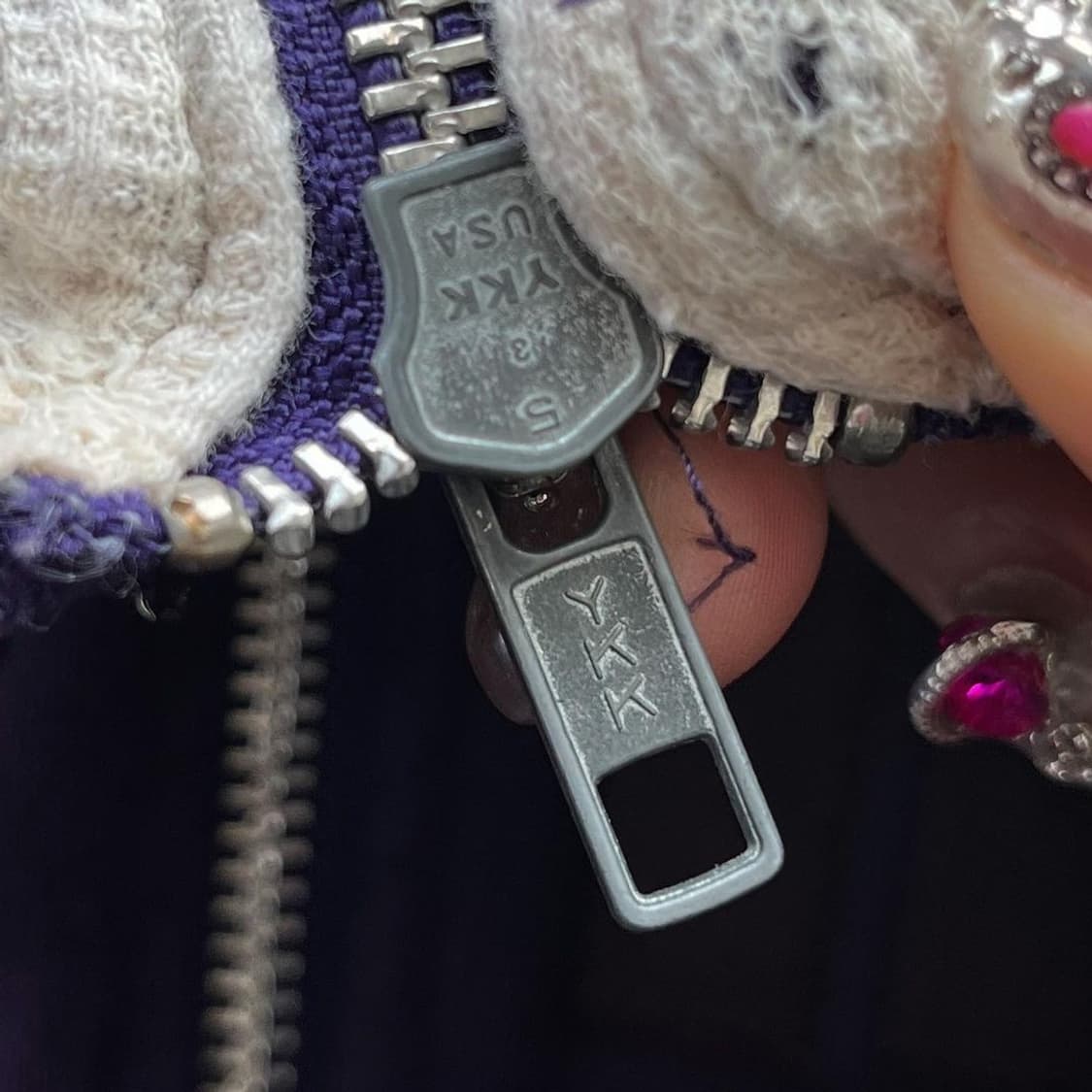 슈프림 아치 로고 퍼플 써멀 헤비 코튼 후드 집업 상품이미지7