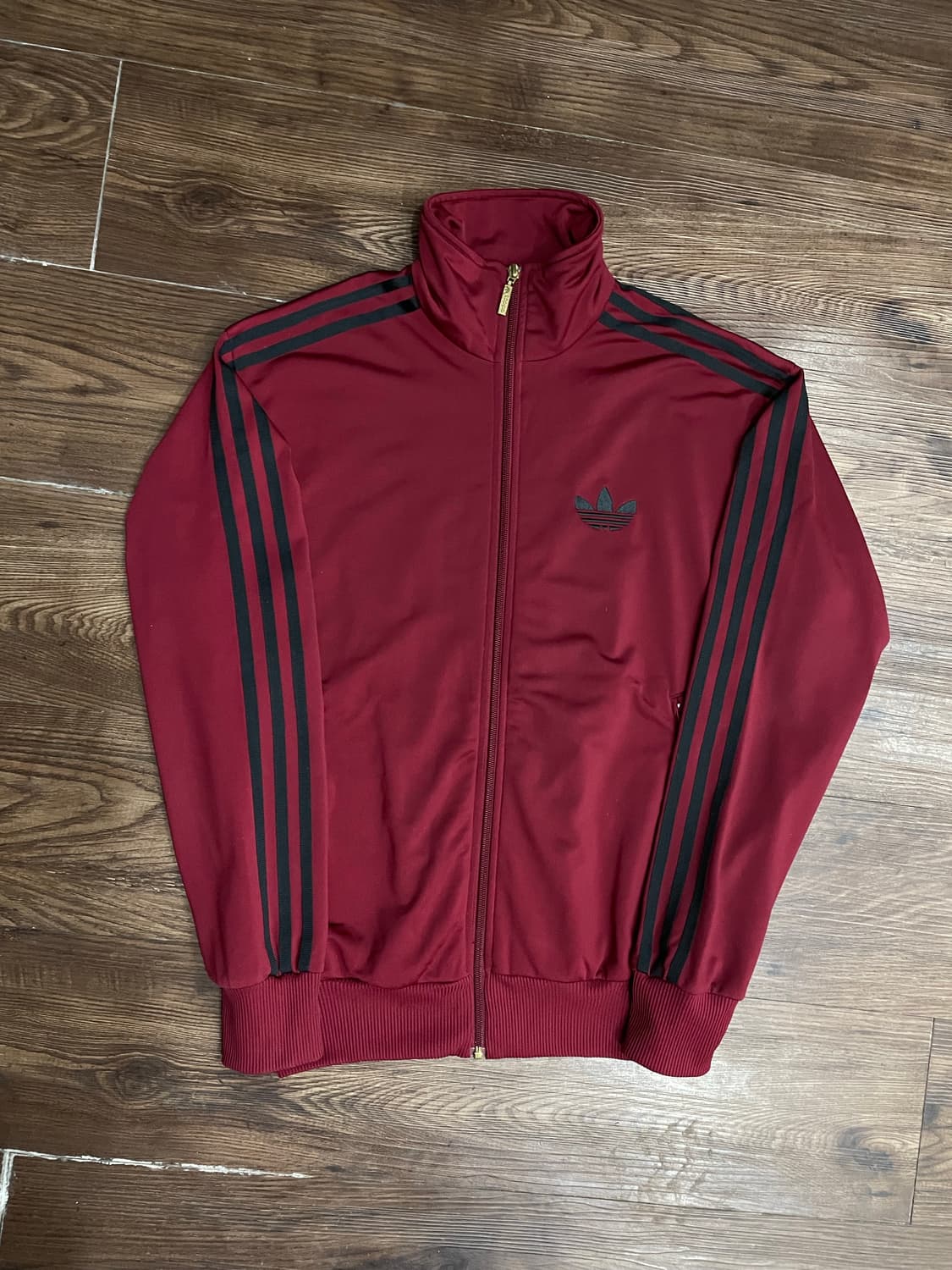 아디다스 희귀 대장 파이어버드 트랙탑 져지 버건디 와인 블랙 상품이미지2