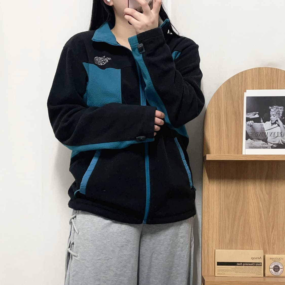 [정품] 노스페이스 블랙 블루 후리스 [ 100 ] 상품이미지1